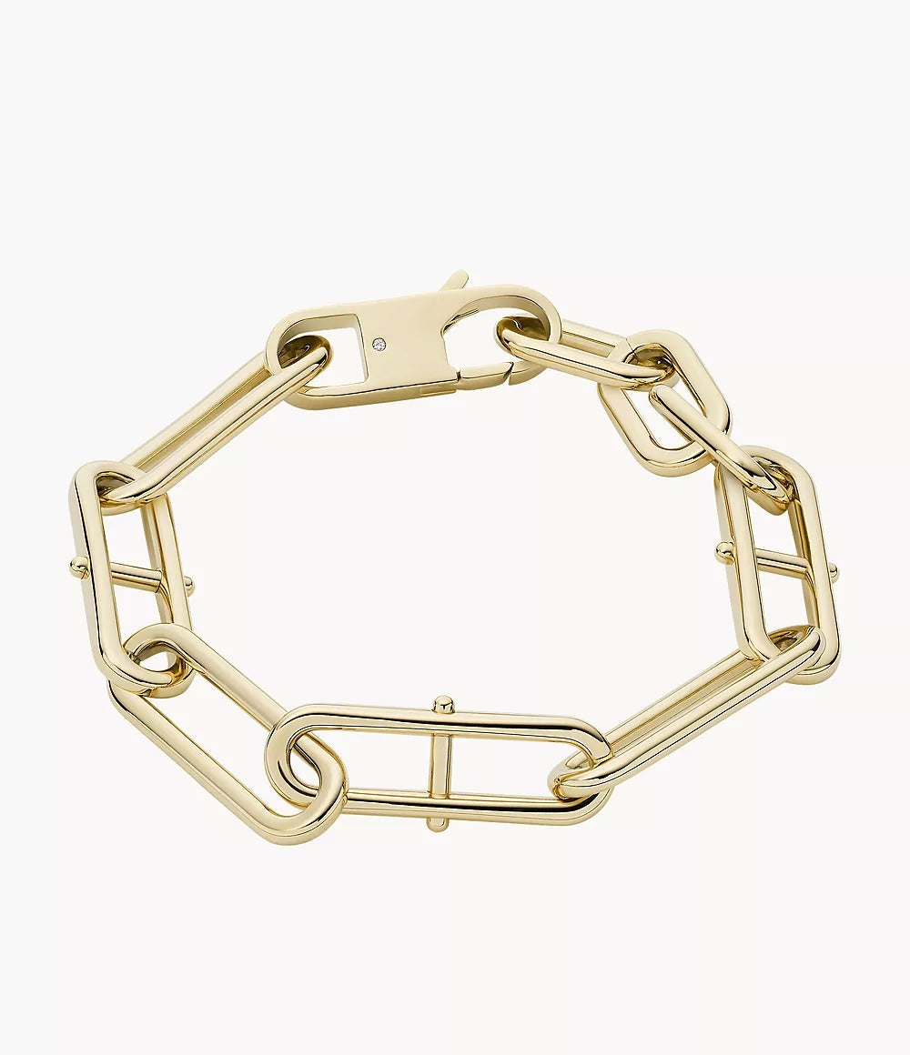 Gold-Tone Stainless Steel Chain Bracelet