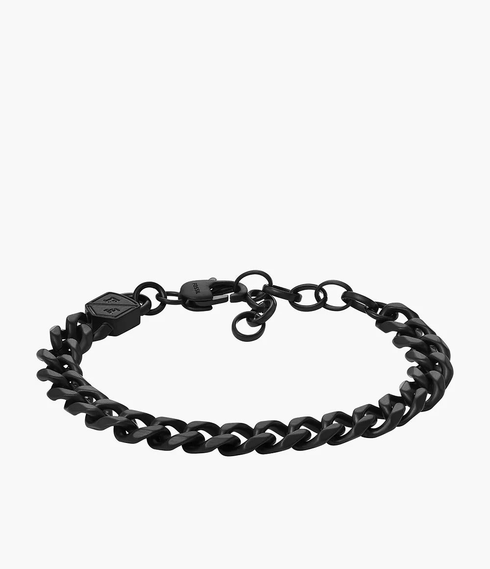 Ellis Core Chains Black Stainless Steel Chain Bracelet